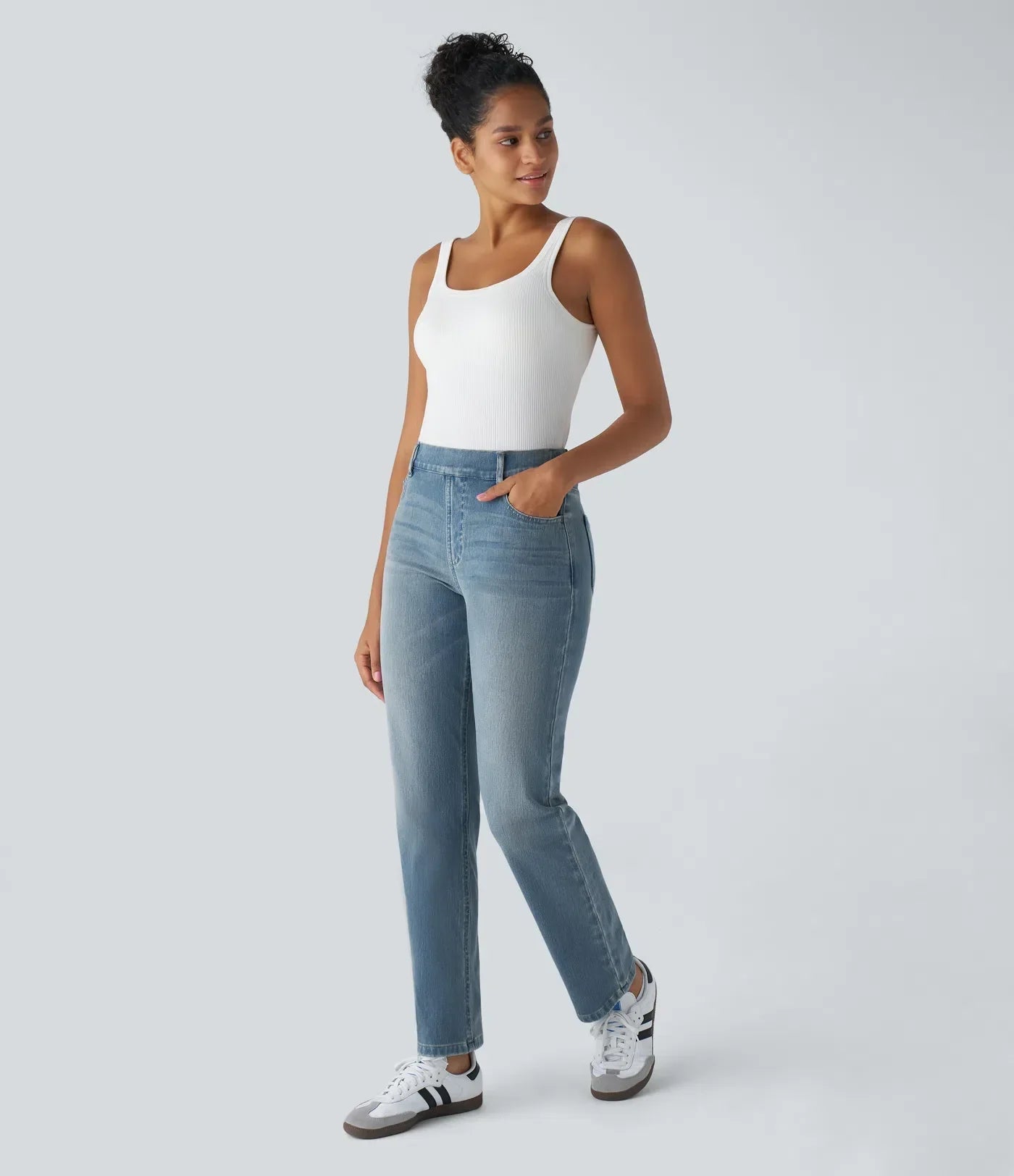 Annie | Elastic high-waisted pants
