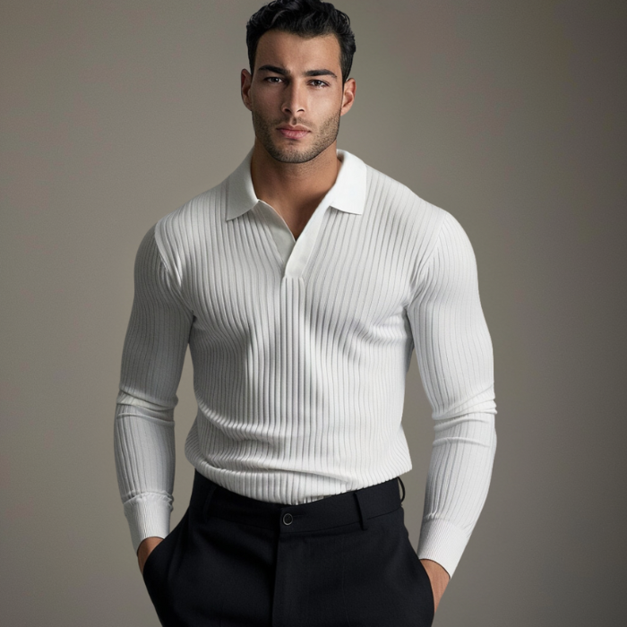 MISCHI - CLOSE-FITTING KNITTED POLO