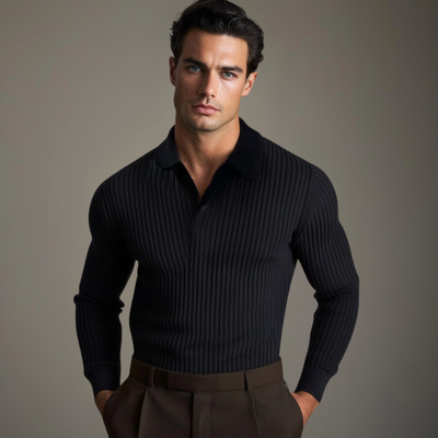 MISCHI - CLOSE-FITTING KNITTED POLO
