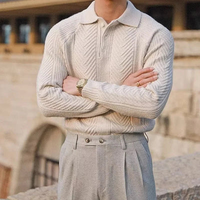 HELGO - POLO-STRICKPULLOVER