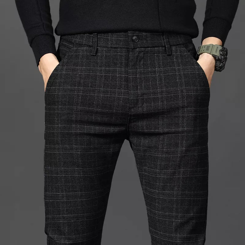 RAVEN - SUIT TROUSERS WITH CHECK PATTERN
