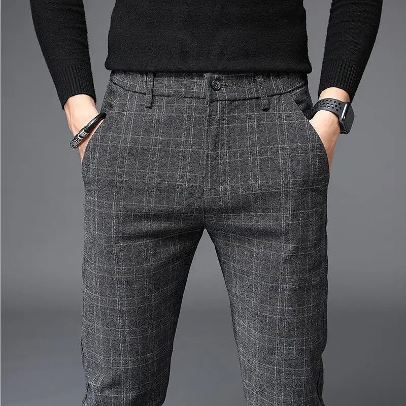 RAVEN - SUIT TROUSERS WITH CHECK PATTERN