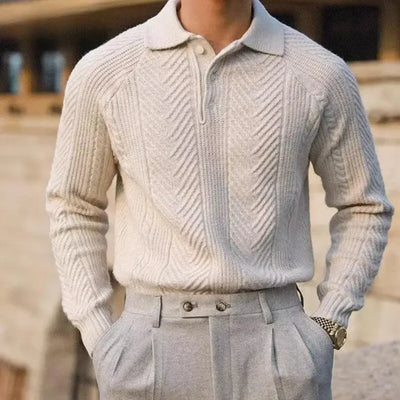 HELGO - POLO-STRICKPULLOVER