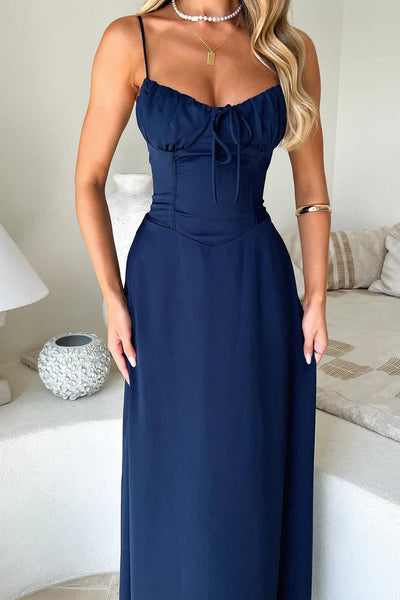 Camila - Lace-Up Sleeveless Maxi Dress