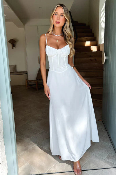 Camila - Lace-Up Sleeveless Maxi Dress