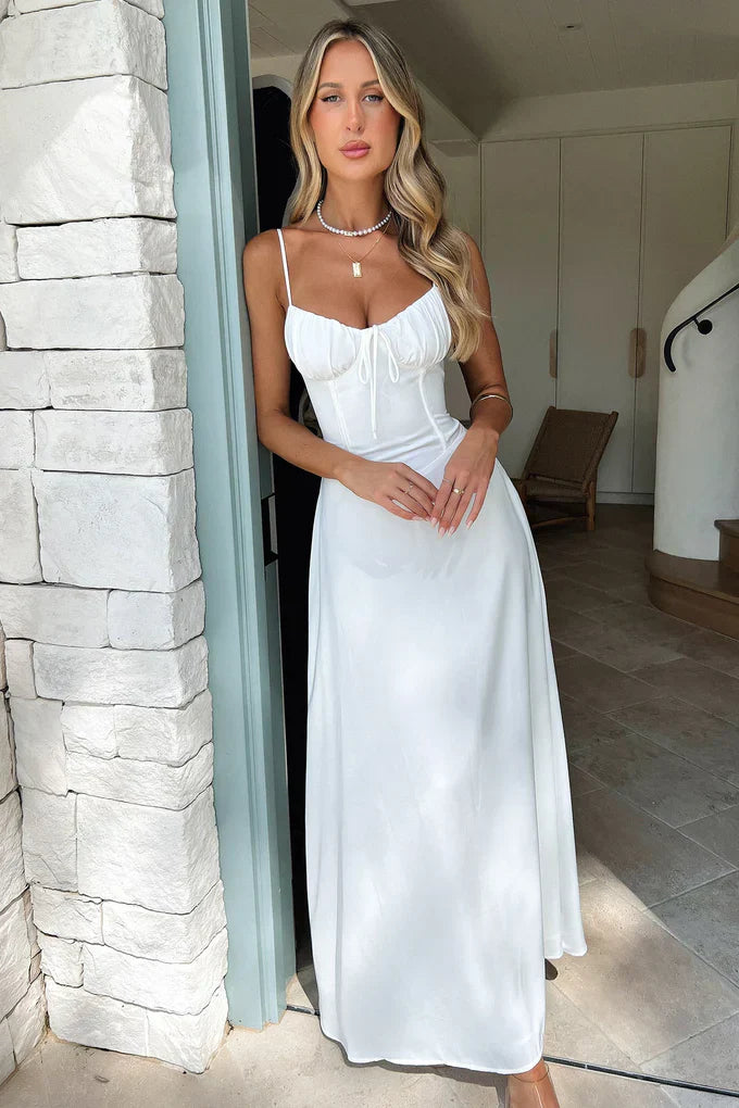Camila - Lace-Up Sleeveless Maxi Dress
