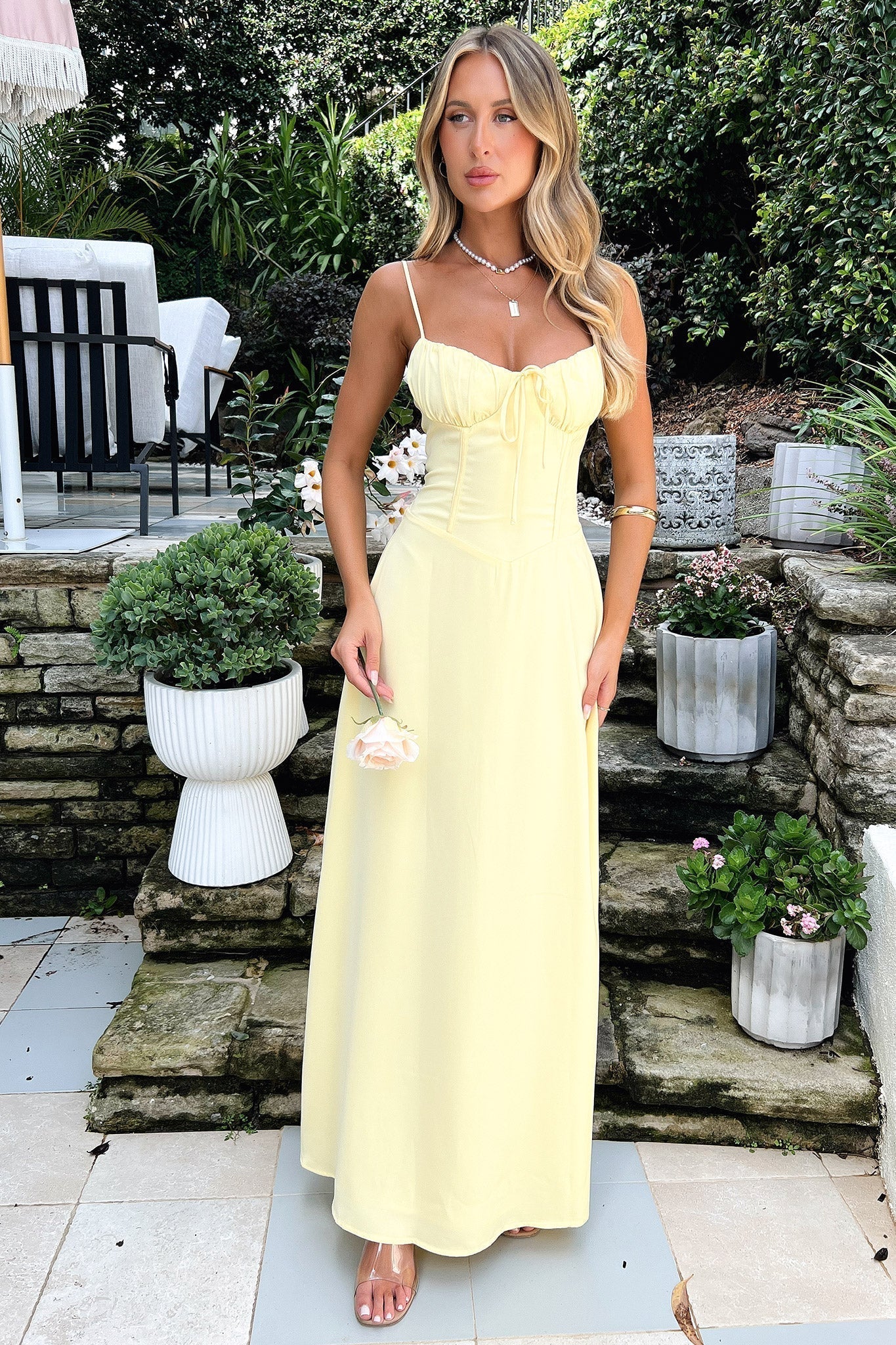 Camila - Lace-Up Sleeveless Maxi Dress